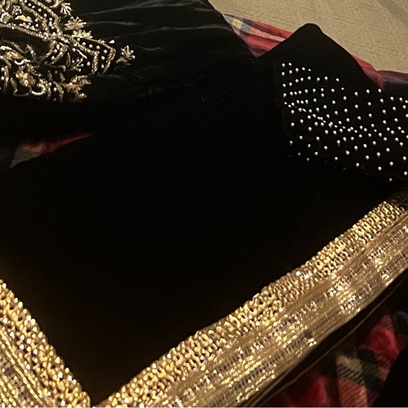 Punjabi, plazo suit with velvet dupatta ( shawl), available in Dupatta also - Picture 5 of 13